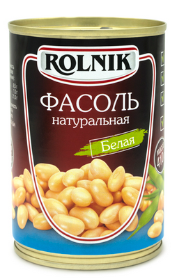 Фасоль натуральная белая, Rolnik, 410 г