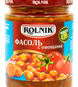 Фасоль с овощами, Rolnik, 430 г