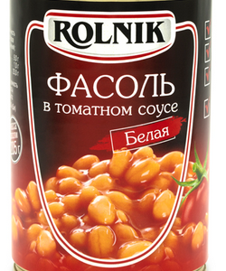 Фасоль в томатном соусе белая, Rolnik, 410 г