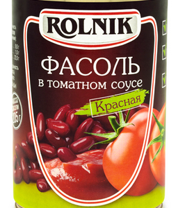 Фасоль в томатном соусе красная, Rolnik, 410 г